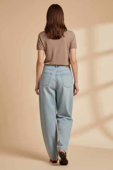 Pantalon Baggy Jean Clair Ample Décontracté Femme - Bleu - vue 2