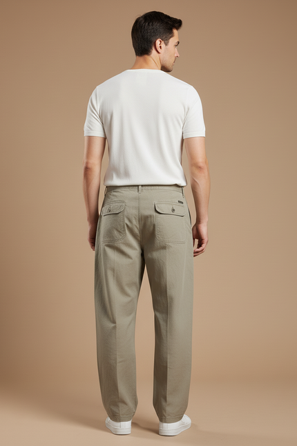 Pantalon Baggy Kaki - Toile - vue 2