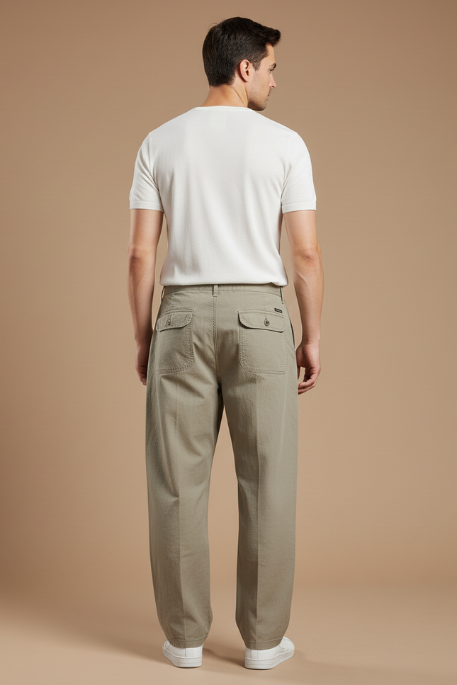 Pantalon Baggy Kaki - Toile - vue 2