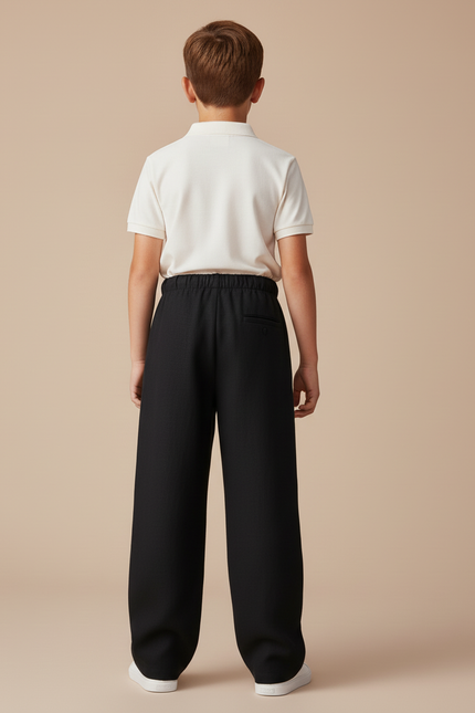 Pantalon Baggy Noir Ample Imprimé Tribal Enfant - Molleton - vue 2