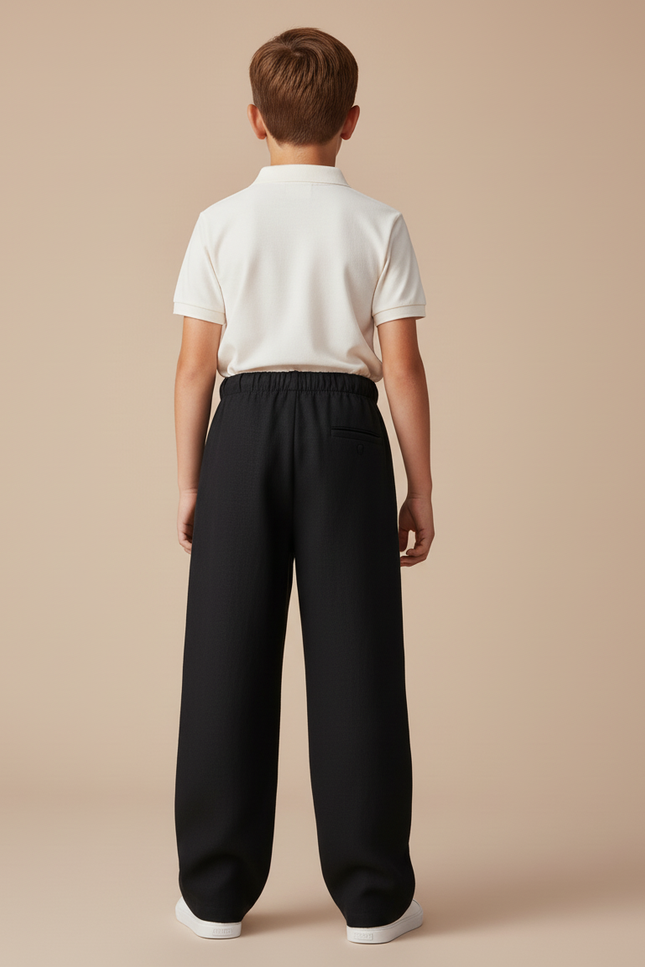 Pantalon Baggy Noir Ample Imprimé Tribal Enfant - Molleton - vue 2