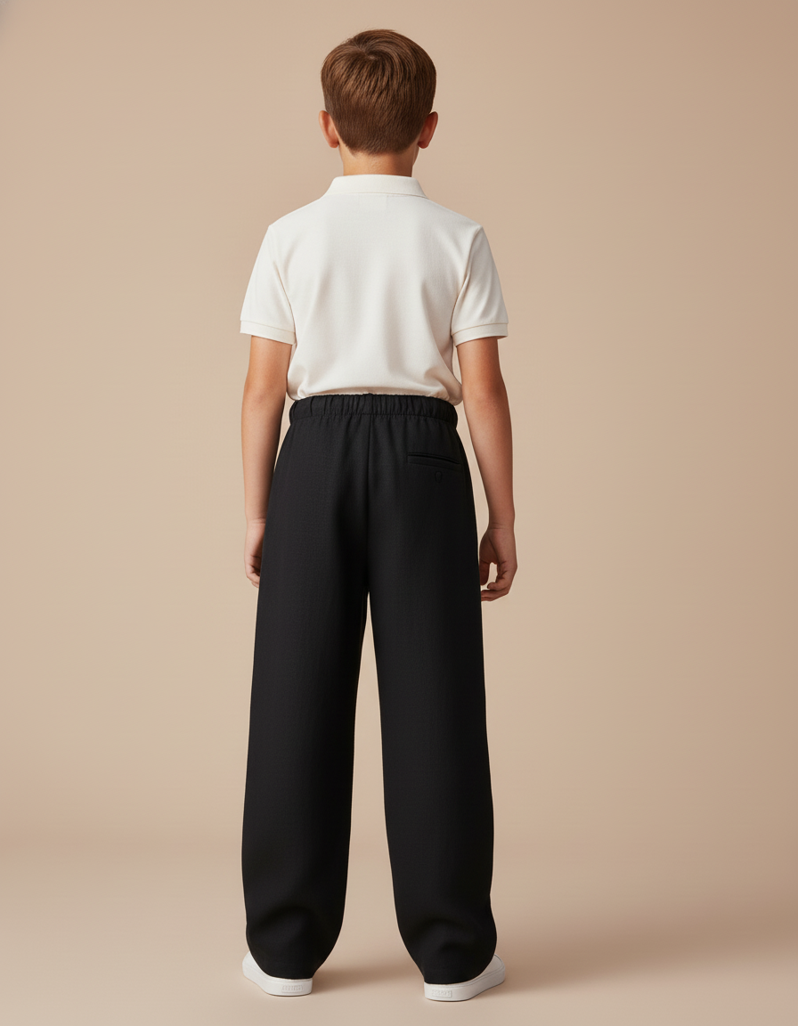 Pantalon Baggy Noir Ample Imprimé Tribal Enfant - Molleton - vue 2