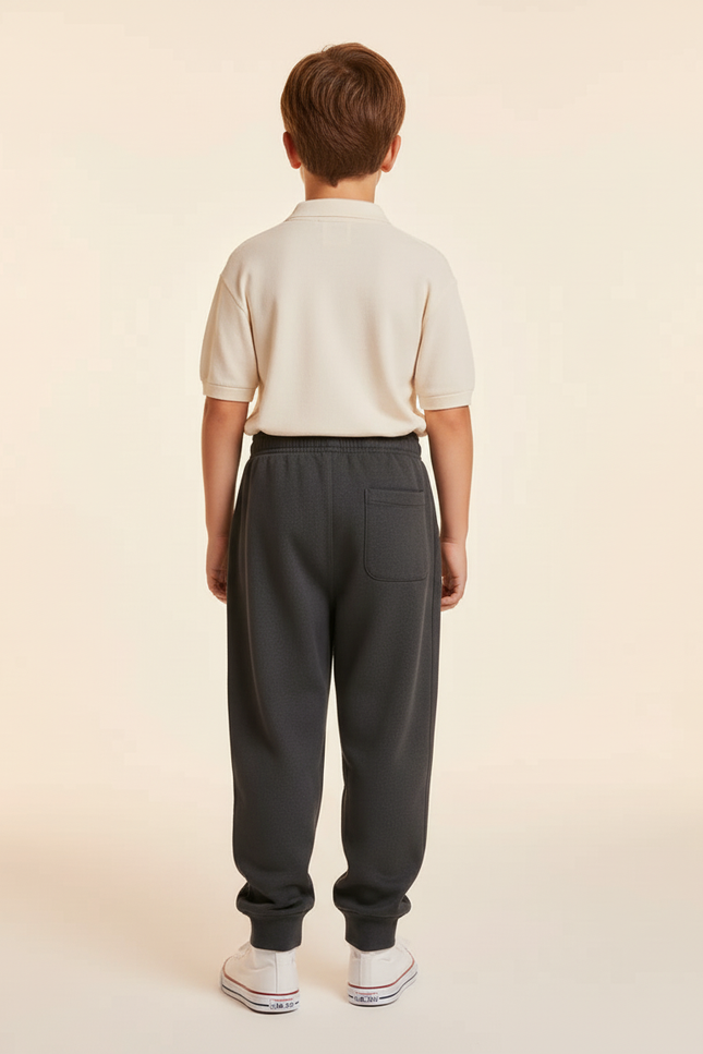 Pantalon Baggy Gris Molleton Imprimé Décontracté Garçon - vue 2
