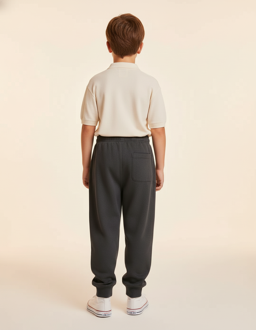 Pantalon Baggy Gris Molleton Imprimé Décontracté Garçon - vue 2