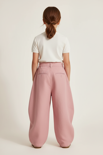 Pantalon Baggy Rose Lin Ample Décontracté Enfant - vue 2