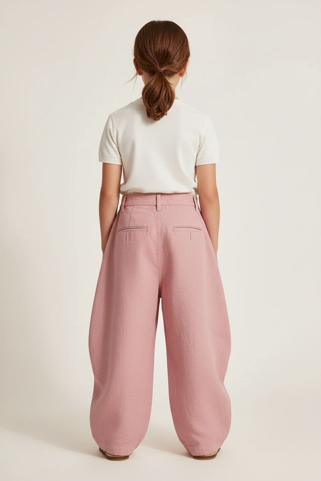 Pantalon Baggy Rose Lin Ample Décontracté Enfant - vue 2