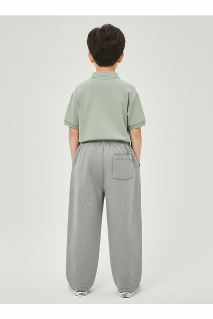 Pantalon Baggy Gris Ample Molletonné Enfant Sport - vue 2