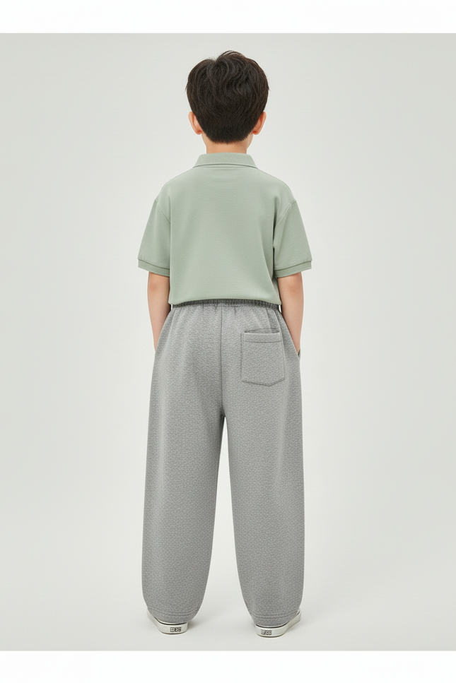 Pantalon Baggy Gris Ample Molletonné Enfant Sport - vue 2