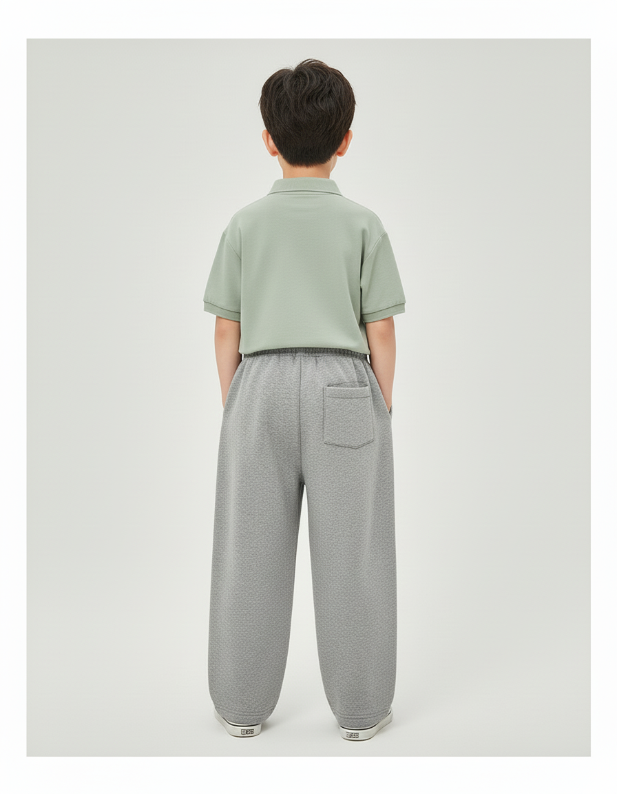 Pantalon Baggy Gris Ample Molletonné Enfant Sport - vue 2