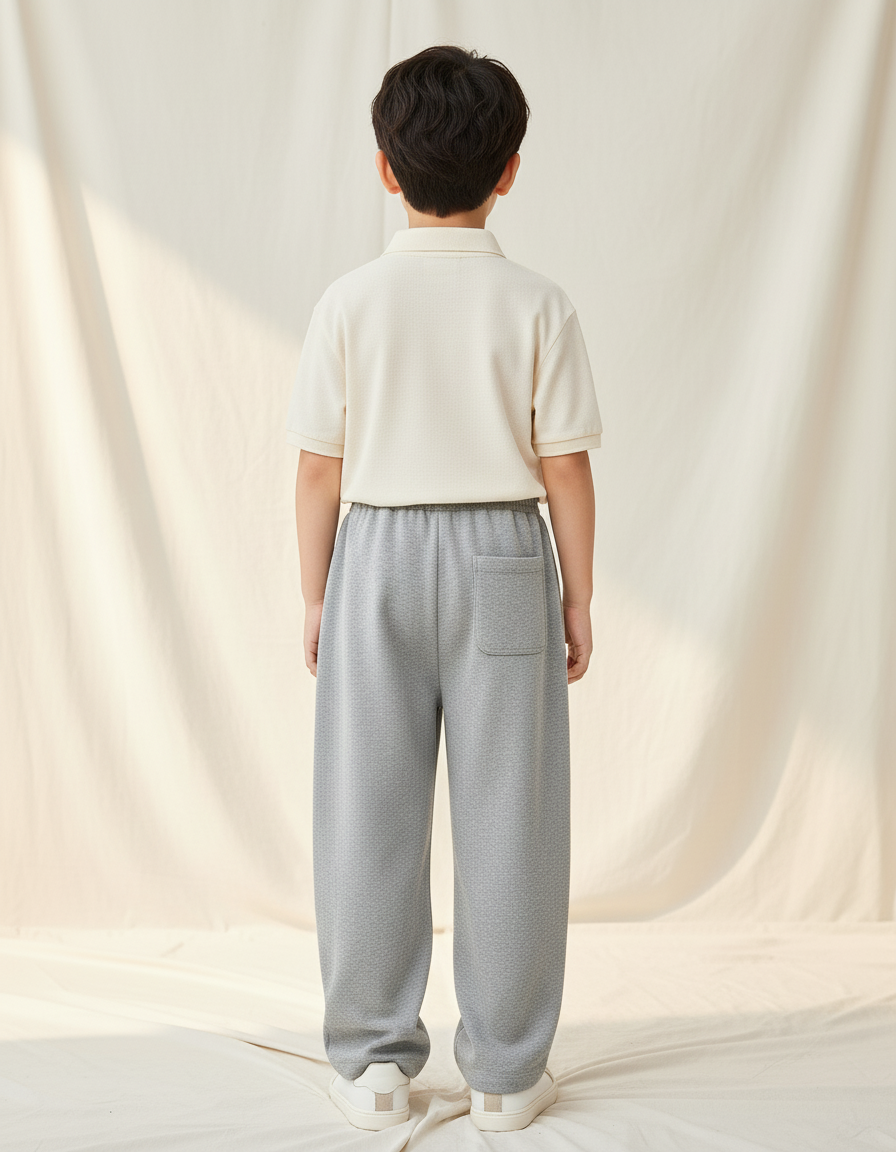 Pantalon Baggy Coton Gris Ample Enfant Sport - Molleton - vue 2