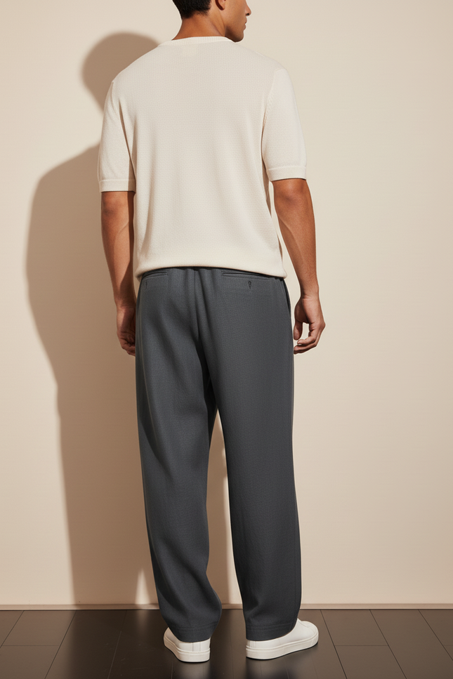 Pantalon Baggy Gris Anthracite Ample Décontracté Homme - Gabardine - vue 2