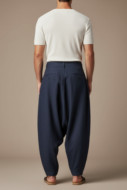 Pantalon Baggy Vintage - Marine Lin - vue 2