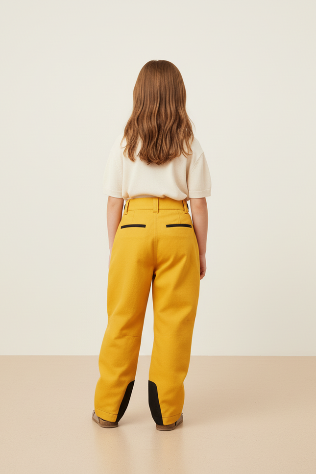 Pantalon Baggy Jaune Ample Décontracté Enfant - Toile - vue 2