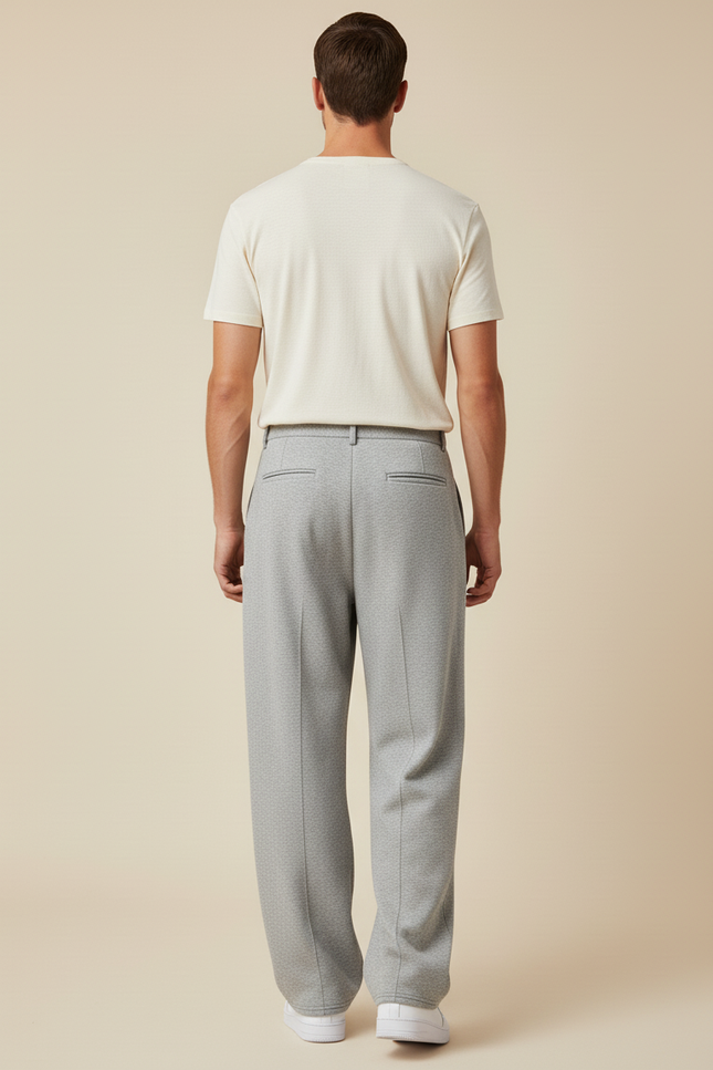 Pantalon Baggy Gris Clair Ample Sport Décontracté - Molleton - vue 2