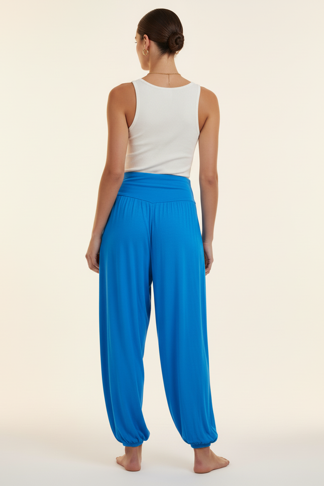 Pantalon Baggy Bleu Fluide Ample Confortable Femme - Viscose - vue 2