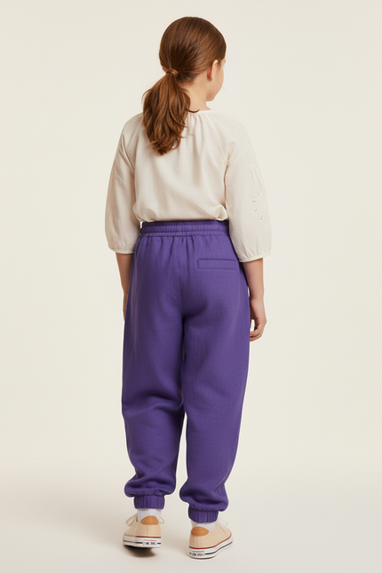 Pantalon Baggy Violet Imprimé Molleton Confortable Enfant - vue 2