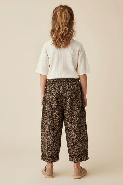 Pantalon Baggy Léopard Ample Confortable Fille - Imprimé Toile - vue 2