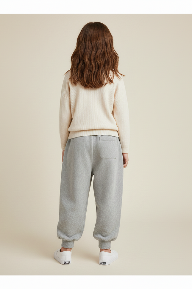 Pantalon Baggy Gris Ample Molleton Enfant - vue 2