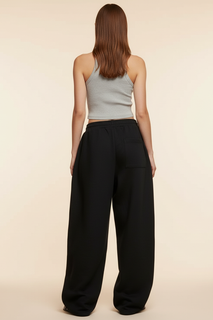 Pantalon Baggy Noir Ample Drapeaux Américains Décontracté - Molleton - vue 2
