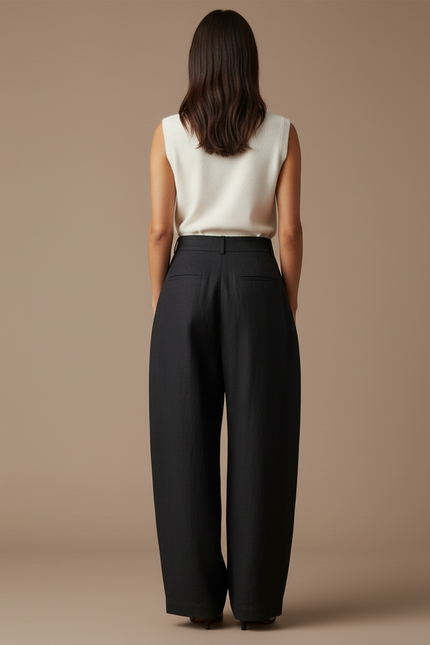 Pantalon Baggy Mujer - Noir Lin - vue 2
