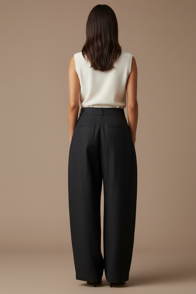 Pantalon Baggy Mujer - Noir Lin - vue 2