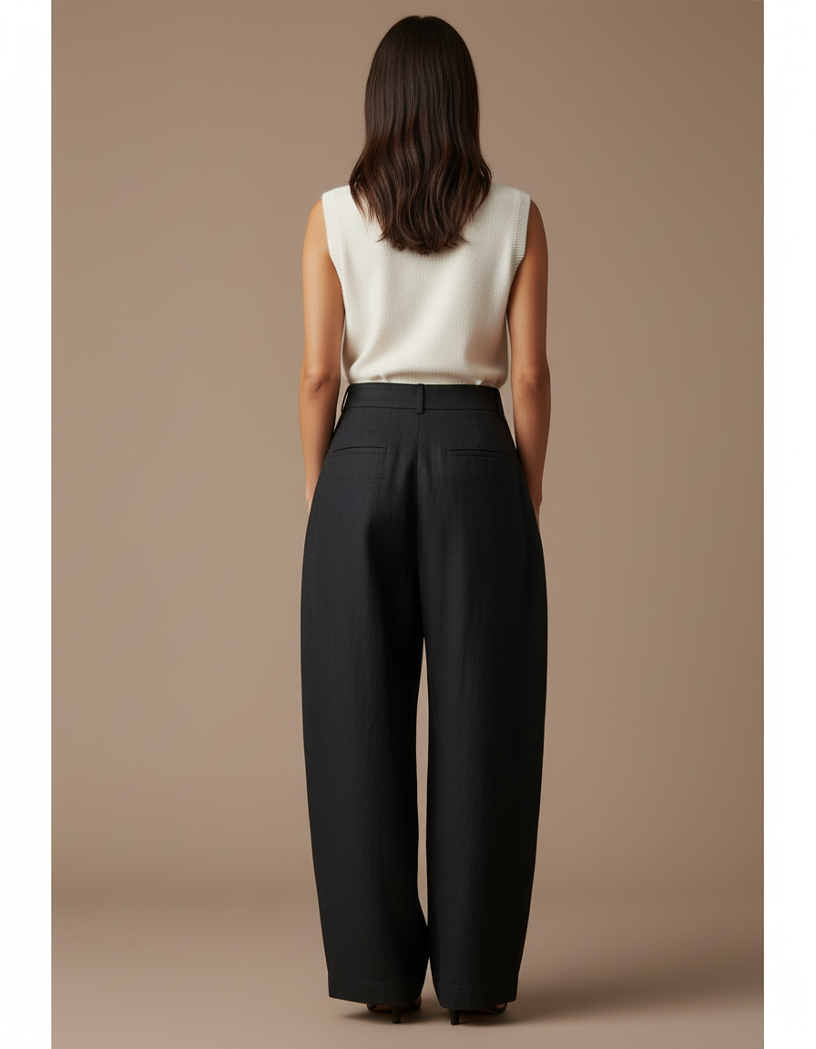 Pantalon Baggy Mujer - Noir Lin - vue 2