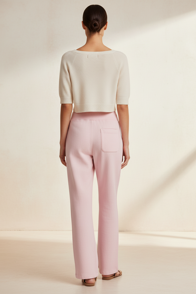 Pantalon Baggy Rose Léopard Ample Cordon Décontracté Femme - Molleton - vue 2