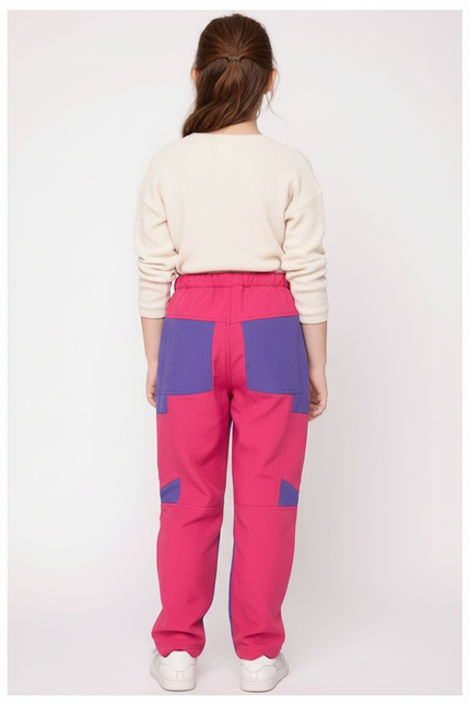 Pantalon Baggy Rose Violet Ample Sportif Fille - Multicolore Polyester - vue 2