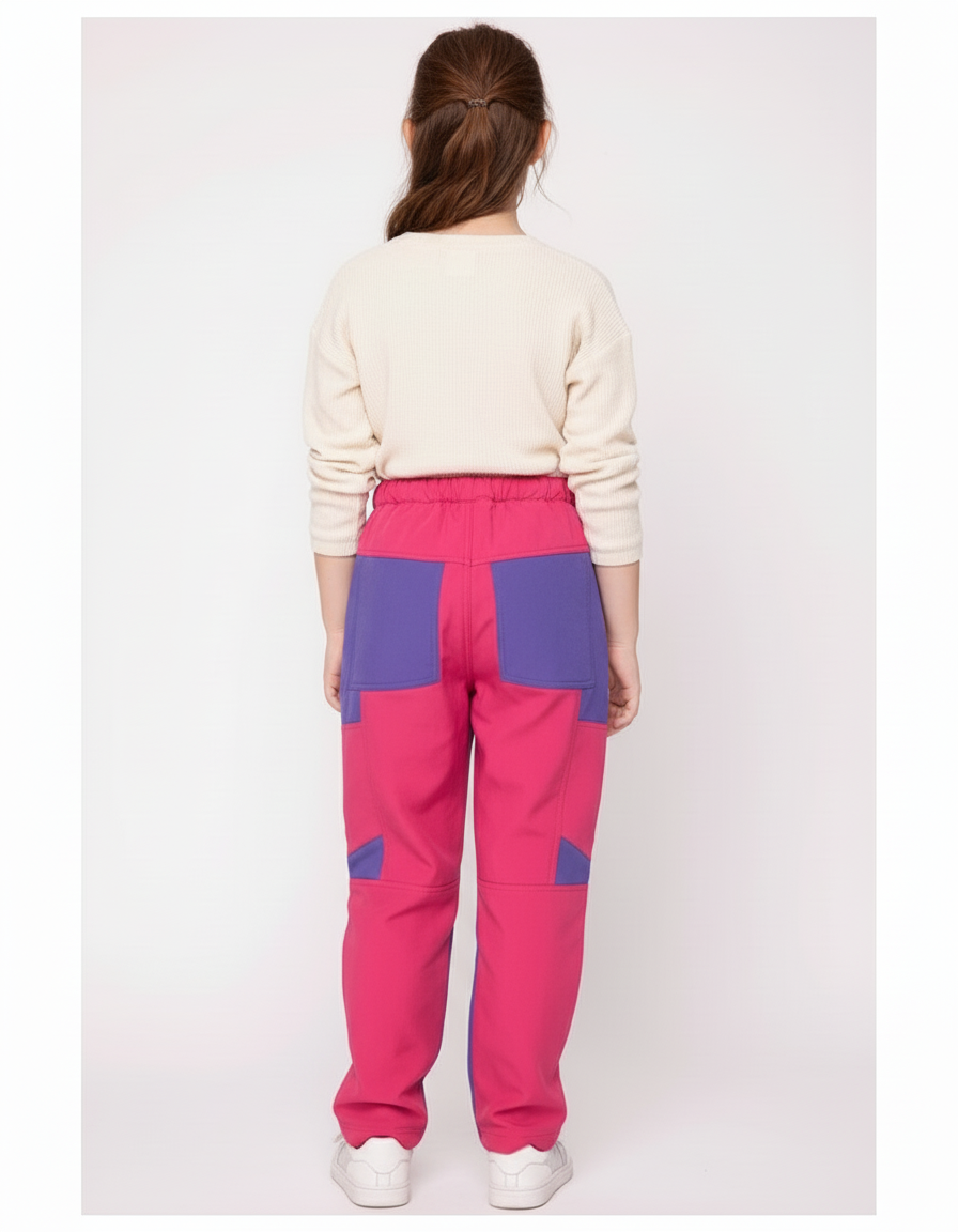 Pantalon Baggy Rose Violet Ample Sportif Fille - Multicolore Polyester - vue 2