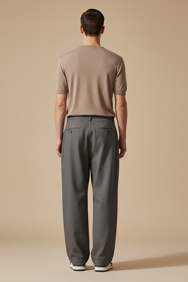 Pantalon Baggy Tailoring - Gris Laine - vue 2