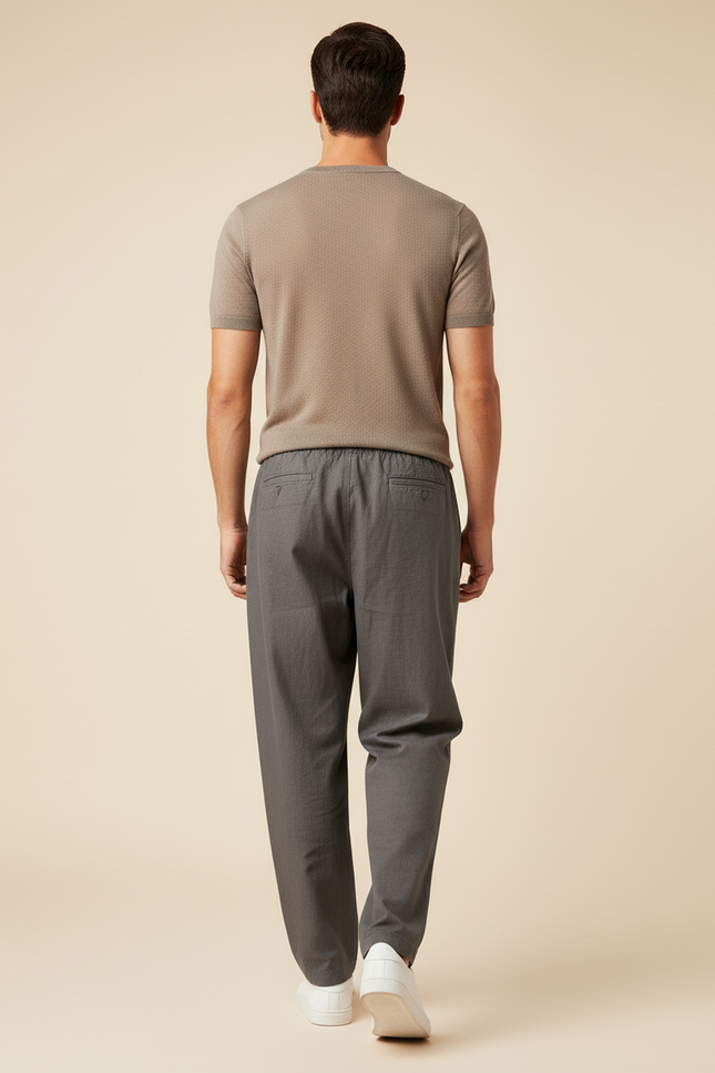 Pantalon Gris Baggy - Toile - vue 2