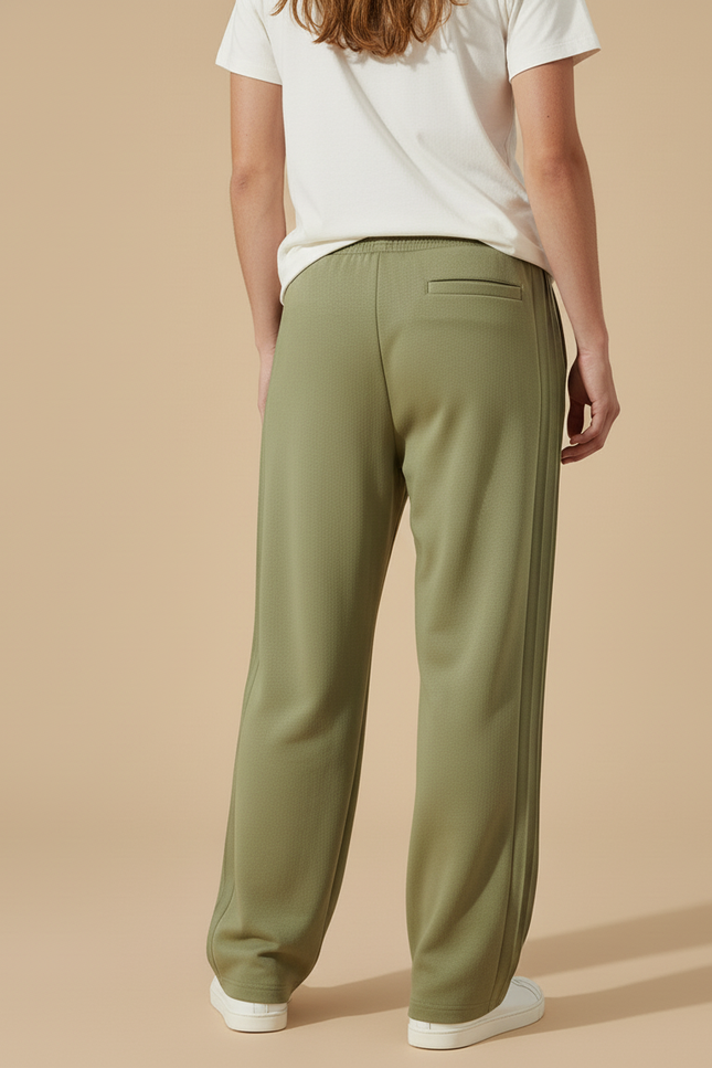 Pantalon Baggy Vert Olive Coton Uni Ample Décontracté Homme - Molleton - vue 2