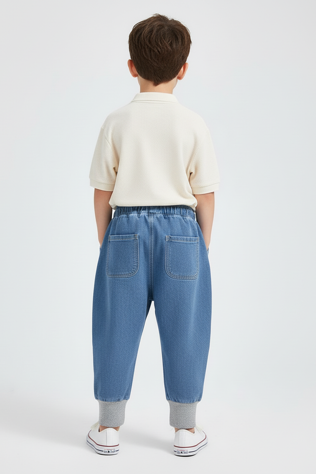 Pantalon Baggy Denim Bleu Ample Spiderman Enfant - Jean - vue 2