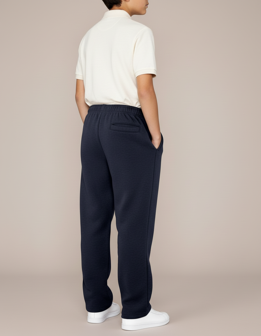 Pantalon Baggy Marine Molleton Ample Sport Garçon - vue 2