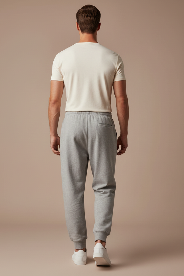 Pantalon Baggy Gris Molletonné Confortable Sport Homme - vue 2