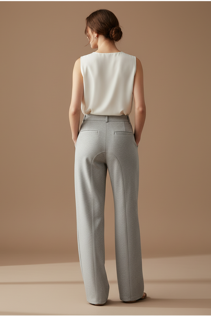 Pantalon Baggy Gris Ample Confortable Molletonné - vue 2