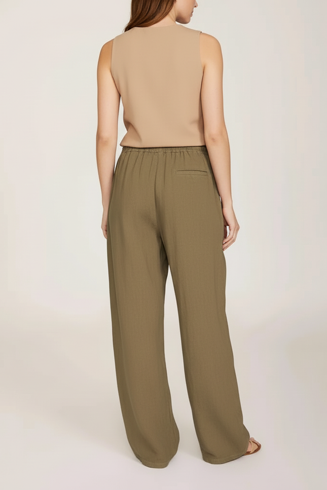 Pantalon Baggy Kaki Lin Ample Décontracté Femme - vue 2