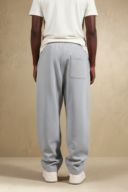 Pantalon Baggy Gris Sport Décontracté Ample Cordon - Molleton - vue 2