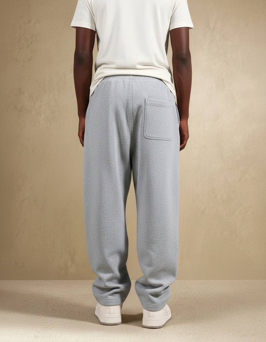 Pantalon Baggy Gris Sport Décontracté Ample Cordon - Molleton - vue 2