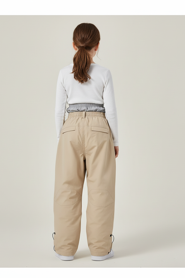 Pantalon Baggy Beige Ample Imperméable Enfant - Polyester - vue 2