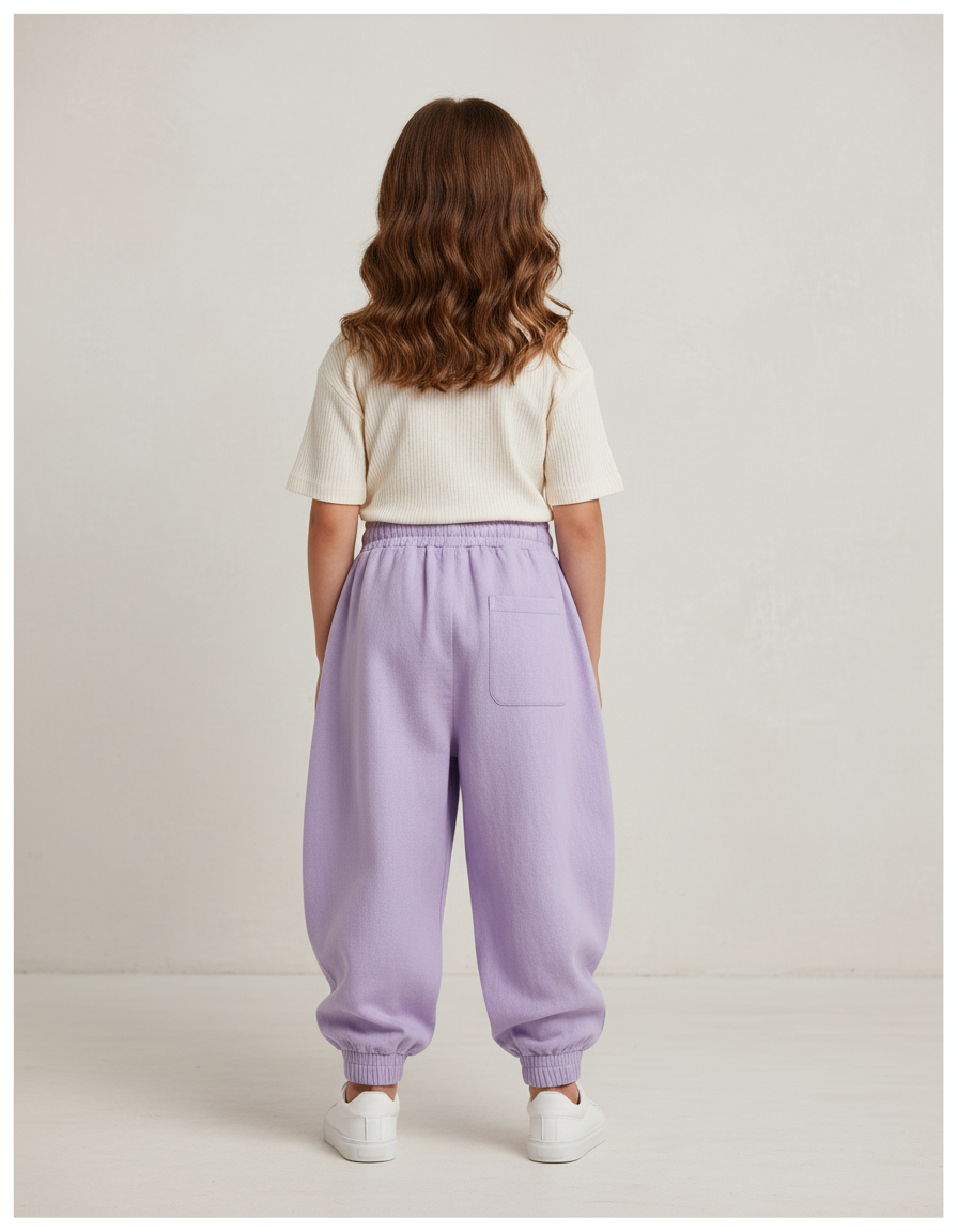 Pantalon Baggy Lilas Ample Coton Majin Buu Fille - Violet Molleton - vue 2