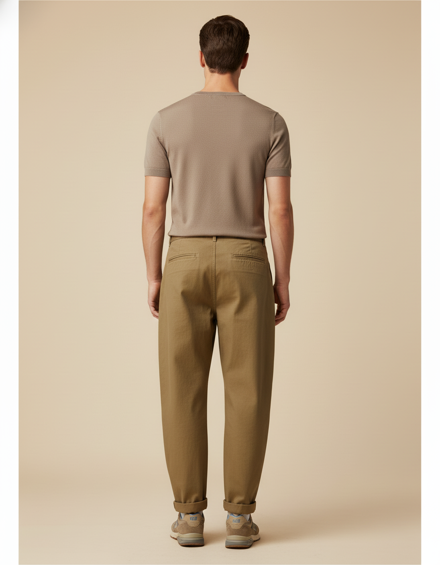 Pantalon Baggy Kaki Ample Coton Vintage Cargo Homme - vue 2