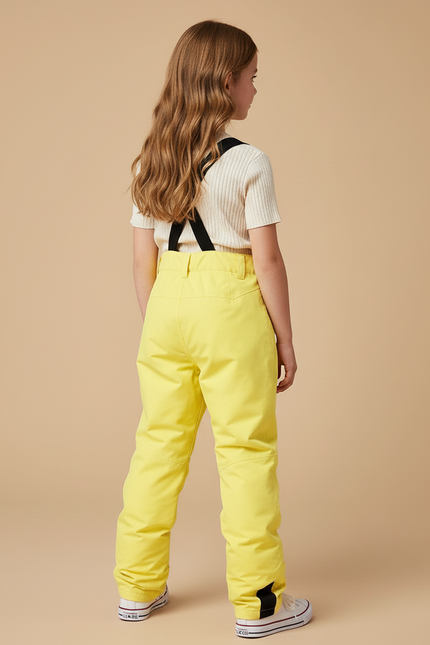 Pantalon Baggy Jaune Vif Imperméable Bretelles Enfant - Polyester - vue 2