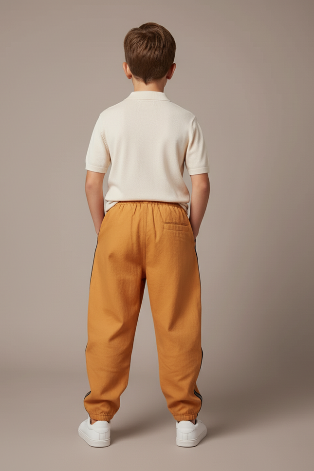 Pantalon Baggy Orange Coton Imprimé Sport Enfant - vue 2