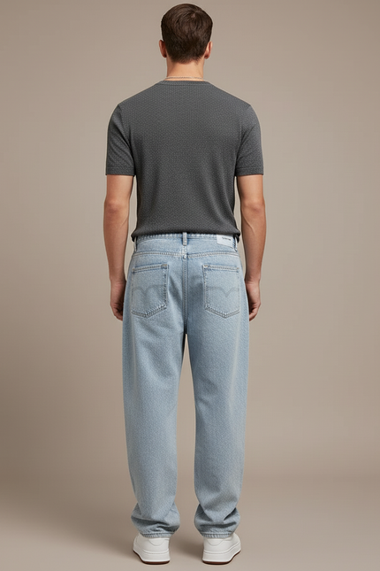 Pantalon Jean Baggy - Bleu - vue 2