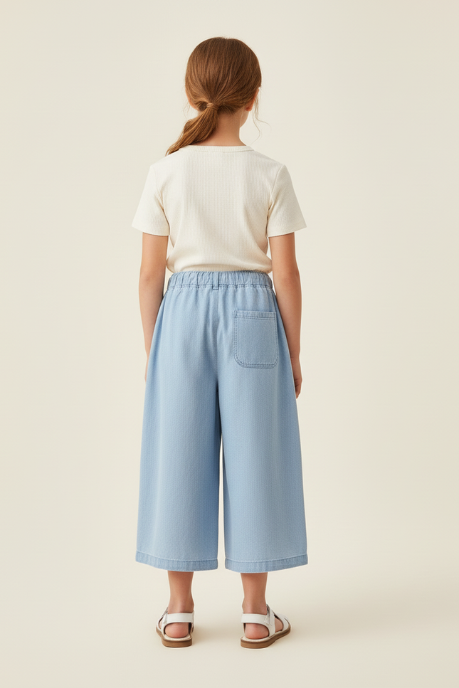 Pantalon Baggy Bleu Clair Denim Ample Décontracté Fille - Jean - vue 2