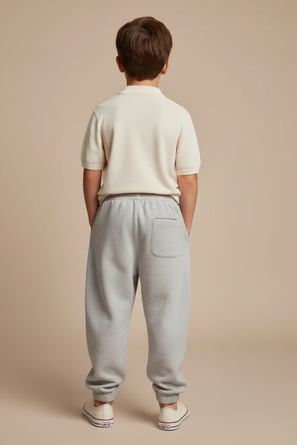 Pantalon Baggy Gris Paris Molleton Cordon Enfant - vue 2