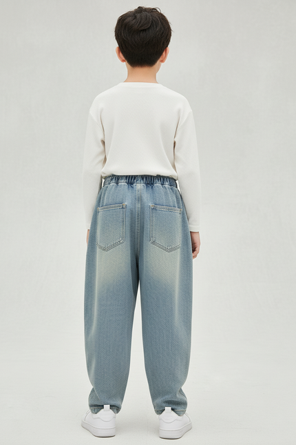 Pantalon Baggy Garçon Bleu Parachute - Jean - vue 2