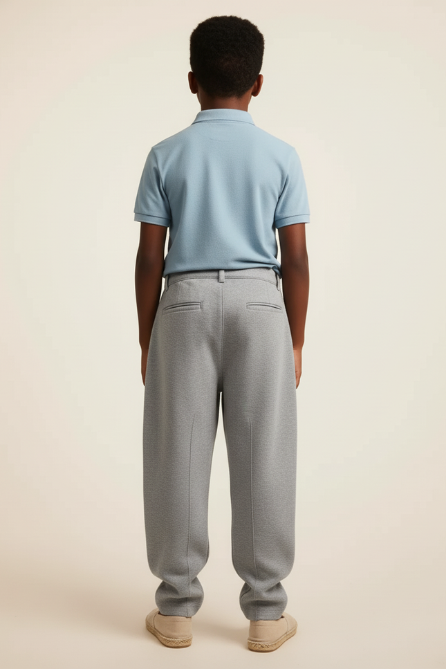 Pantalon Baggy Gris Sport Ample Coton Enfant - Molleton - vue 2