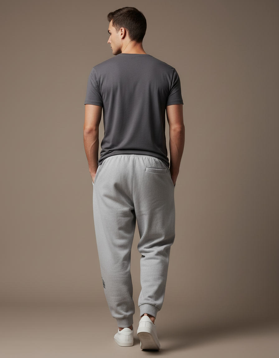 Pantalon Baggy Gris Dragon Japonais Décontracté Homme - Molleton - vue 2